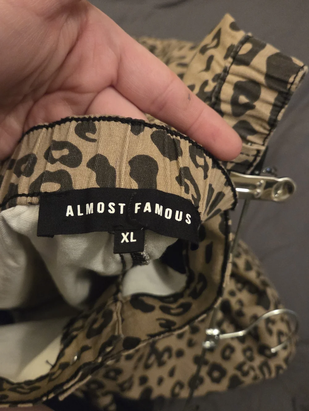 Almost Famous Leopard Print Skinny Jeans in Tan and Black